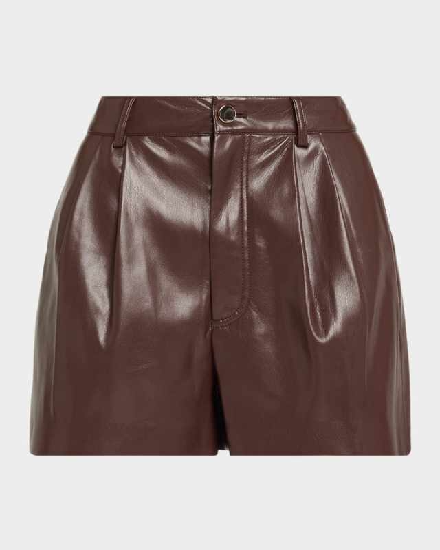 Conry Vegan Leather Trouser Shorts